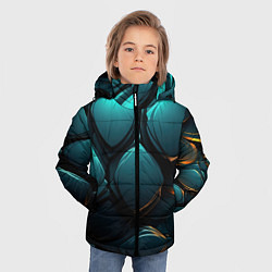 Куртка зимняя для мальчика Объемные большие плиты, цвет: 3D-светло-серый — фото 2
