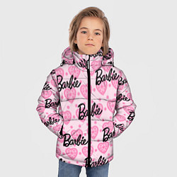 Куртка зимняя для мальчика Логотип Барби и розовое кружево, цвет: 3D-светло-серый — фото 2