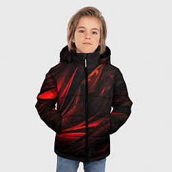 Куртка зимняя для мальчика Black red background, цвет: 3D-черный — фото 2