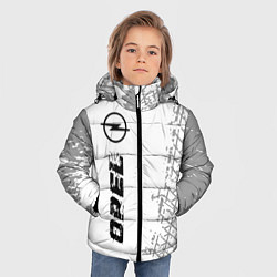 Куртка зимняя для мальчика Opel speed на светлом фоне со следами шин: по-верт, цвет: 3D-черный — фото 2