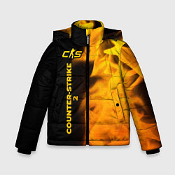 Зимняя куртка для мальчика Counter-Strike 2 - gold gradient: по-вертикали