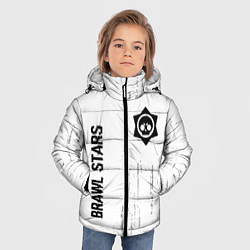 Куртка зимняя для мальчика Brawl Stars glitch на светлом фоне: надпись, симво, цвет: 3D-черный — фото 2