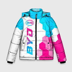 Зимняя куртка для мальчика BYD neon gradient style: по-вертикали