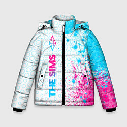 Куртка зимняя для мальчика The Sims neon gradient style: по-вертикали, цвет: 3D-черный