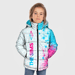 Куртка зимняя для мальчика The Sims neon gradient style: по-вертикали, цвет: 3D-черный — фото 2