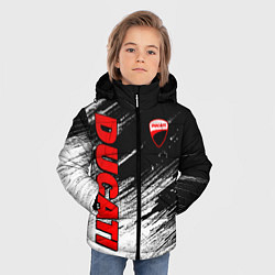 Куртка зимняя для мальчика Ducati - потертости краски, цвет: 3D-черный — фото 2