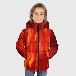 Куртка зимняя для мальчика Огонь рыжий, цвет: 3D-красный — фото 2