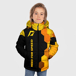 Куртка зимняя для мальчика Need for Speed - gold gradient: по-вертикали, цвет: 3D-черный — фото 2