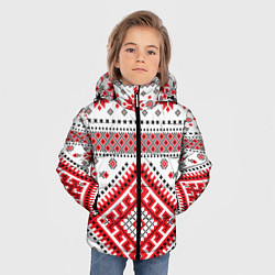 Куртка зимняя для мальчика Удмуртская роспись, цвет: 3D-черный — фото 2
