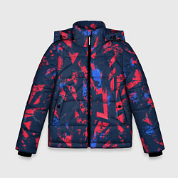 Куртка зимняя для мальчика Спортивный абстрактный фон, цвет: 3D-черный