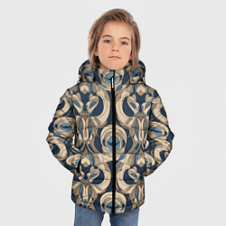 Куртка зимняя для мальчика Коричневый узор паттерн, цвет: 3D-черный — фото 2