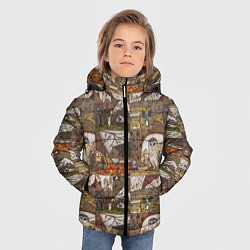 Куртка зимняя для мальчика Рисунки коллаж, цвет: 3D-черный — фото 2