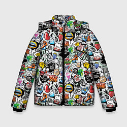 Куртка зимняя для мальчика PopArt, цвет: 3D-черный