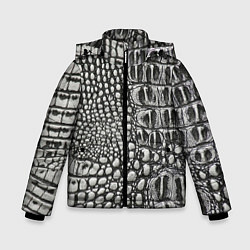 Куртка зимняя для мальчика Кожа крокодила - текстура, цвет: 3D-светло-серый