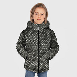 Куртка зимняя для мальчика Кожа змеи - текстура, цвет: 3D-черный — фото 2