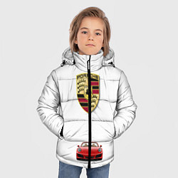 Куртка зимняя для мальчика Porsche car, цвет: 3D-черный — фото 2