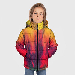 Куртка зимняя для мальчика Огненный тай дай, цвет: 3D-светло-серый — фото 2