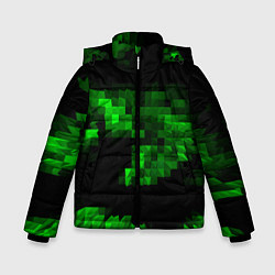 Куртка зимняя для мальчика Зеленые пирамиды, цвет: 3D-красный