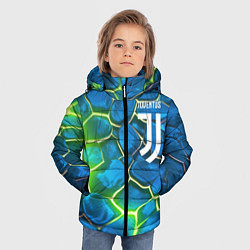 Куртка зимняя для мальчика Juventus blue green neon, цвет: 3D-светло-серый — фото 2