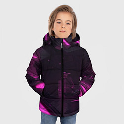 Куртка зимняя для мальчика Киберпространство, цвет: 3D-черный — фото 2