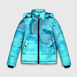 Куртка зимняя для мальчика Мятые облака, цвет: 3D-черный