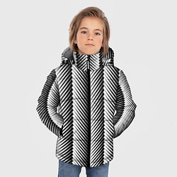 Куртка зимняя для мальчика Геометрический узор в елочку, цвет: 3D-светло-серый — фото 2