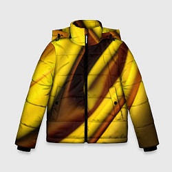 Куртка зимняя для мальчика Желтая футболка, цвет: 3D-черный