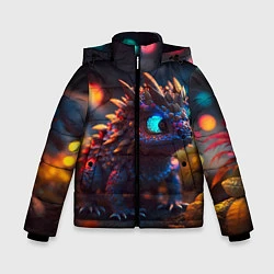 Куртка зимняя для мальчика Дракончик и осень, цвет: 3D-светло-серый