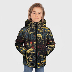 Куртка зимняя для мальчика Крик ужаса, цвет: 3D-черный — фото 2