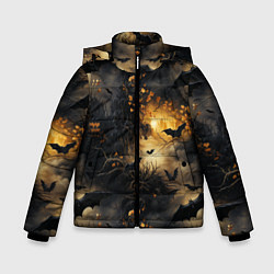 Куртка зимняя для мальчика Ночная мышь, цвет: 3D-черный