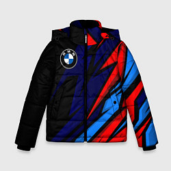 Куртка зимняя для мальчика BMW - m colors and black, цвет: 3D-черный