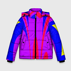 Куртка зимняя для мальчика Яркий цветной мотив, цвет: 3D-черный