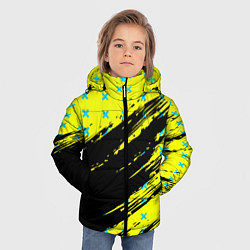 Куртка зимняя для мальчика Гранж в стиле аниме Киберпанк, цвет: 3D-светло-серый — фото 2
