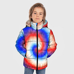 Куртка зимняя для мальчика Тай-дай Российский флаг, цвет: 3D-черный — фото 2