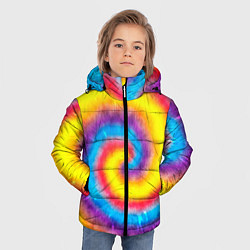 Куртка зимняя для мальчика Тай-дай сочные цвета, цвет: 3D-красный — фото 2