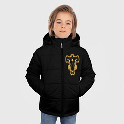 Куртка зимняя для мальчика Чёрный клевер - форма быка, цвет: 3D-светло-серый — фото 2