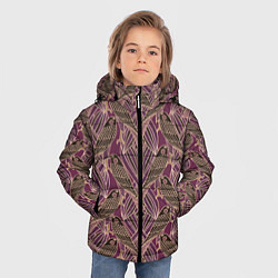 Куртка зимняя для мальчика Сокол в стиле модерн - паттерн, цвет: 3D-светло-серый — фото 2