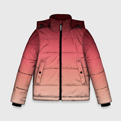 Куртка зимняя для мальчика Градиент красно-бежевый, цвет: 3D-черный