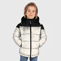 Куртка зимняя для мальчика Снежный пейзаж зимней ночью, цвет: 3D-черный — фото 2