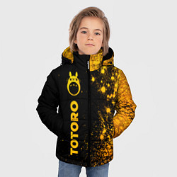 Куртка зимняя для мальчика Totoro - gold gradient: по-вертикали, цвет: 3D-черный — фото 2
