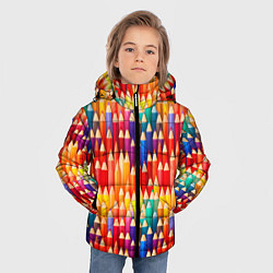 Куртка зимняя для мальчика Цветные карандаши, цвет: 3D-светло-серый — фото 2