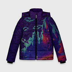Куртка зимняя для мальчика Дом с загадочной репутацией, цвет: 3D-светло-серый
