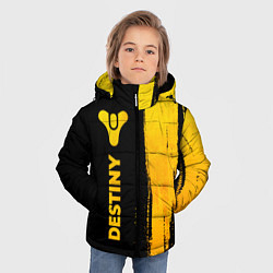 Куртка зимняя для мальчика Destiny - gold gradient: по-вертикали, цвет: 3D-черный — фото 2