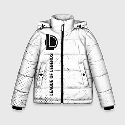 Куртка зимняя для мальчика League of Legends glitch на светлом фоне: по-верти, цвет: 3D-черный