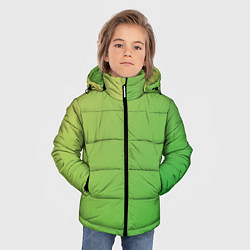 Куртка зимняя для мальчика Градиент - зеленый лайм, цвет: 3D-черный — фото 2