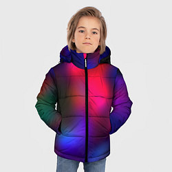 Куртка зимняя для мальчика Гградиент красный и синий, цвет: 3D-светло-серый — фото 2
