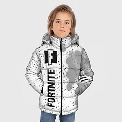 Куртка зимняя для мальчика Fortnite glitch на светлом фоне: по-вертикали, цвет: 3D-черный — фото 2