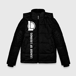 Куртка зимняя для мальчика League of Legends glitch на темном фоне: по-вертик, цвет: 3D-черный