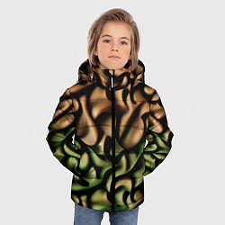Куртка зимняя для мальчика Мягкие завитушки, цвет: 3D-черный — фото 2