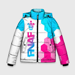 Зимняя куртка для мальчика FNAF neon gradient style по-вертикали